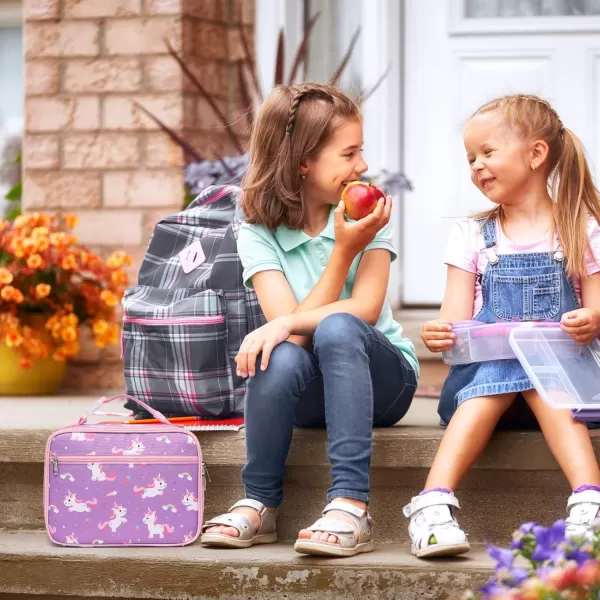 Fcolor Lunch Bags Kids Insulated Lunch Boxes Bag Girls Boys Stylish Food Grade Kids lunch boxes for Toddler Girls Boys School Unicorn