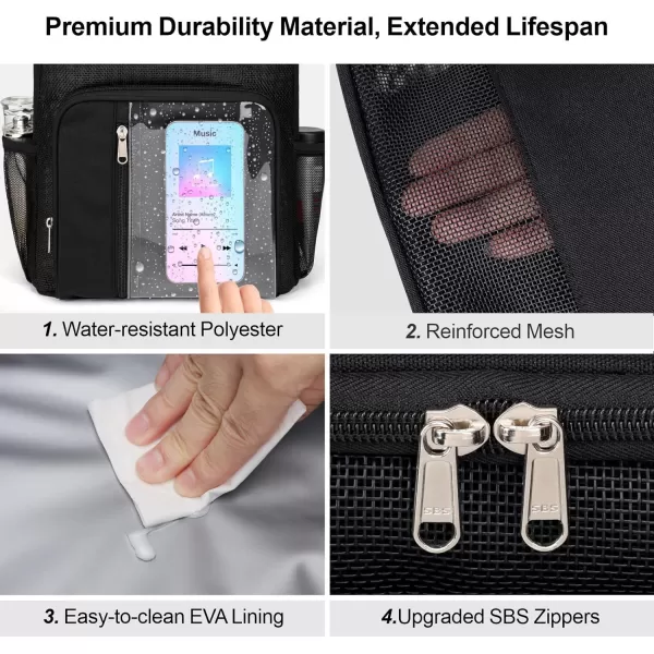Fcolor Shower Caddy Portable  College Dorm Essentials for Guys with Hooks QuickDry Shower Caddy for Dorm Travel Essentials WaterResistant with Multiple Pockets for Easy Access BlackBlack