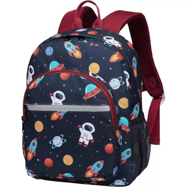 Fcolor Kids Backpack for School  Lightweight Toddler Backpack  Water Resistant Preschool Backpack for Boys and Girls with Chest Strap Reflective Stripes BPA Free Cosmic Space Dark Blue