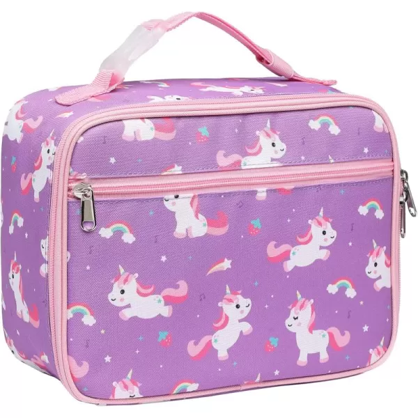 Fcolor Lunch Bags Kids Insulated Lunch Boxes Bag Girls Boys Stylish Food Grade Kids lunch boxes for Toddler Girls Boys School Unicorn