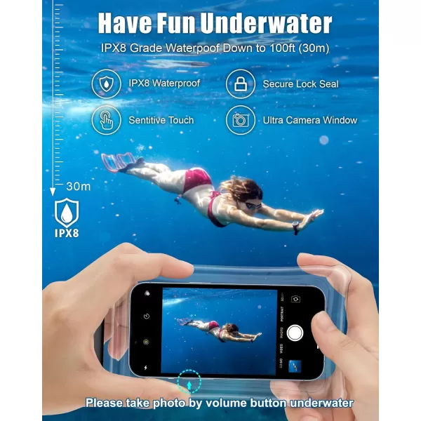 Fcolor Waterproof Phone Pouch  4 Pack Phone Waterproof Pouch for iPhone 15 14 Pro Max Galaxy S24 Up to 72quot IPX8 Waterproof Phone Case with Lanyard for Beach Surfing Snorkeling Swimming4 Pack  BlackBlueOrangePink