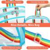 imageFcolor Clear Backpack Stadium Approved Clear Mini Backpack with Adjustable Straps for Concert Sport Event Waterproof See Through Backpack for Women Kids Blue