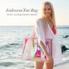 imageFcolor Iridesent Beach Bag for Women  Waterproof Beach Tote Clear Pool Bag with Phone Pouch for Cruise Vacation Essentials16l  Iridescent Pink