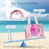 imageFcolor Iridesent Beach Bag for Women  Waterproof Beach Tote Clear Pool Bag with Phone Pouch for Cruise Vacation Essentials16l  Iridescent Pink