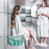 imageFcolor Mesh Shower Caddy Portable with Dividers  Upgrade Deeper 7 Pockets Dorm Room Essentials with S Hook Shower Bag Basket Tote for Guys Girls College Camping Toiletry Bathroom Black1 Pack L Mint Green