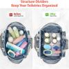 imageFcolor Mesh Shower Caddy Portable with Dividers  Upgrade Deeper 7 Pockets Dorm Room Essentials with S Hook Shower Bag Basket Tote for Guys Girls College Camping Toiletry Bathroom Blue