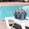 imageFcolor Mesh Shower Caddy Portable with Dividers  Upgrade Deeper 7 Pockets Dorm Room Essentials with S Hook Shower Bag Basket Tote for Guys Girls College Camping Toiletry Bathroom Blue
