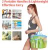 imageFcolor Mesh Shower Caddy Portable with Dividers  Upgrade Deeper 7 Pockets Dorm Room Essentials with S Hook Shower Bag Basket Tote for Guys Girls College Camping Toiletry Bathroom Black1 Pack L Fluorescent Green
