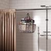 imageFcolor Mesh Shower Caddy Portable with Dividers  Upgrade Deeper 7 Pockets Dorm Room Essentials with S Hook Shower Bag Basket Tote for Guys Girls College Camping Toiletry Bathroom Black2 Pack  Black  Leopard