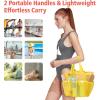 imageFcolor Mesh Shower Caddy Portable with Dividers  Upgrade Deeper 7 Pockets Dorm Room Essentials with S Hook Shower Bag Basket Tote for Guys Girls College Camping Toiletry Bathroom BlackYellow