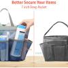 imageFcolor Mesh Shower Caddy Portable with Dividers  Upgrade Deeper 7 Pockets Dorm Room Essentials with S Hook Shower Bag Basket Tote for Guys Girls College Camping Toiletry Bathroom Blue