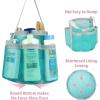 imageFcolor Mesh Shower Caddy Portable with Dividers  Upgrade Deeper 7 Pockets Dorm Room Essentials with S Hook Shower Bag Basket Tote for Guys Girls College Camping Toiletry Bathroom Black1 Pack Mint Green