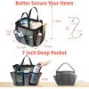 imageFcolor Mesh Shower Caddy Portable with Dividers  Upgrade Deeper 7 Pockets Dorm Room Essentials with S Hook Shower Bag Basket Tote for Guys Girls College Camping Toiletry Bathroom Black1 Pack L Black