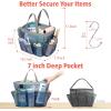 imageFcolor Mesh Shower Caddy Portable with Dividers  Upgrade Deeper 7 Pockets Dorm Room Essentials with S Hook Shower Bag Basket Tote for Guys Girls College Camping Toiletry Bathroom Black1 Pack L Blue