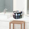 imageFcolor Mesh Shower Caddy Portable with Dividers  Upgrade Deeper 7 Pockets Dorm Room Essentials with S Hook Shower Bag Basket Tote for Guys Girls College Camping Toiletry Bathroom Black1 Pack XLarge Black
