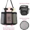 imageFcolor Mesh Shower Caddy Portable with Dividers  Upgrade Deeper 7 Pockets Dorm Room Essentials with S Hook Shower Bag Basket Tote for Guys Girls College Camping Toiletry Bathroom Black1 Pack Black