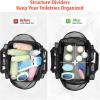 imageFcolor Mesh Shower Caddy Portable with Dividers  Upgrade Deeper 7 Pockets Dorm Room Essentials with S Hook Shower Bag Basket Tote for Guys Girls College Camping Toiletry Bathroom BlackBlack with Dividers