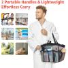imageFcolor Mesh Shower Caddy Portable with Dividers  Upgrade Deeper 7 Pockets Dorm Room Essentials with S Hook Shower Bag Basket Tote for Guys Girls College Camping Toiletry Bathroom Black2 Pack L Black
