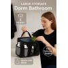 imageFcolor Mesh Shower Caddy Portable with Dividers  Upgrade Deeper 7 Pockets Dorm Room Essentials with S Hook Shower Bag Basket Tote for Guys Girls College Camping Toiletry Bathroom Black1 Pack L Black