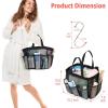 imageFcolor Mesh Shower Caddy Portable with Dividers  Upgrade Deeper 7 Pockets Dorm Room Essentials with S Hook Shower Bag Basket Tote for Guys Girls College Camping Toiletry Bathroom BlackBlack with Dividers
