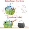 imageFcolor Mesh Shower Caddy Portable with Dividers  Upgrade Deeper 7 Pockets Dorm Room Essentials with S Hook Shower Bag Basket Tote for Guys Girls College Camping Toiletry Bathroom Black1 Pack L Fluorescent Green