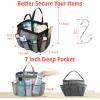 imageFcolor Mesh Shower Caddy Portable with Dividers  Upgrade Deeper 7 Pockets Dorm Room Essentials with S Hook Shower Bag Basket Tote for Guys Girls College Camping Toiletry Bathroom BlackGrey