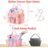 imageFcolor Mesh Shower Caddy Portable with Dividers  Upgrade Deeper 7 Pockets Dorm Room Essentials with S Hook Shower Bag Basket Tote for Guys Girls College Camping Toiletry Bathroom BlackPink