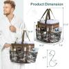 imageFcolor Mesh Shower Caddy Portable with Dividers  Upgrade Deeper 7 Pockets Dorm Room Essentials with S Hook Shower Bag Basket Tote for Guys Girls College Camping Toiletry Bathroom BlackL  Brown Camouflage