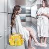 imageFcolor Mesh Shower Caddy Portable with Dividers  Upgrade Deeper 7 Pockets Dorm Room Essentials with S Hook Shower Bag Basket Tote for Guys Girls College Camping Toiletry Bathroom BlackYellow