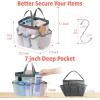 imageFcolor Mesh Shower Caddy Portable with Dividers  Upgrade Deeper 7 Pockets Dorm Room Essentials with S Hook Shower Bag Basket Tote for Guys Girls College Camping Toiletry Bathroom BlackWhite