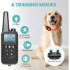 imageFcolor Dog Training Collar Rechargeable Waterproof Dog Shock Collar for Dogs with Remote 2600ft with Beep Vibrating Shock LED Light 4 Modes for Small Medium Large Dogs3Pack PVC Collar in Pure YellowOrangeBlack