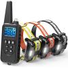imageFcolor Dog Training Collar Rechargeable Waterproof Dog Shock Collar for Dogs with Remote 2600ft with Beep Vibrating Shock LED Light 4 Modes for Small Medium Large Dogs3Pack PVC Collar in Mixed YellowOrangeBlack