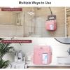 imageFcolor Hanging Shower Caddy Portable  College Dorm Essentials for Girls Guys with Hooks Soft Crossbody Shoulder Strap Multiple Pockets QuickDry Shower Bag for Dorm Travel Essentials Dark Grey2 Packs Pink