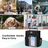 imageFcolor Hanging Shower Caddy Portable  College Dorm Essentials for Girls Guys with Hooks Soft Crossbody Shoulder Strap Multiple Pockets QuickDry Shower Bag for Dorm Travel Essentials Dark GreyBlack