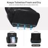 imageFcolor Hanging Shower Caddy Portable  College Dorm Essentials for Girls Guys with Hooks Soft Crossbody Shoulder Strap Multiple Pockets QuickDry Shower Bag for Dorm Travel Essentials Dark GreyShower Caddy with Makeup Bag Black