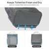 imageFcolor Hanging Shower Caddy Portable  College Dorm Essentials for Girls Guys with Hooks Soft Crossbody Shoulder Strap Multiple Pockets QuickDry Shower Bag for Dorm Travel Essentials Dark GreyBeautiful Grey