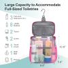 imageFcolor Hanging Shower Caddy Portable  College Dorm Essentials for Girls Guys with Hooks Soft Crossbody Shoulder Strap Multiple Pockets QuickDry Shower Bag for Dorm Travel Essentials Dark GreyPink Flamingo