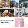 imageFcolor Hanging Shower Caddy Portable  College Dorm Essentials for Girls Guys with Hooks Soft Crossbody Shoulder Strap Multiple Pockets QuickDry Shower Bag for Dorm Travel Essentials Dark Grey2 Packs Black  Pink