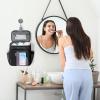 imageFcolor Hanging Shower Caddy Portable  College Dorm Essentials for Girls Guys with Hooks Soft Crossbody Shoulder Strap Multiple Pockets QuickDry Shower Bag for Dorm Travel Essentials Dark Grey2 Packs Black