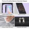 imageFcolor Hanging Shower Caddy Portable  College Dorm Essentials for Girls Guys with Hooks Soft Crossbody Shoulder Strap Multiple Pockets QuickDry Shower Bag for Dorm Travel Essentials Dark GreyPurple