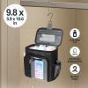imageFcolor Hanging Shower Caddy Portable  College Dorm Essentials for Girls Guys with Hooks Soft Crossbody Shoulder Strap Multiple Pockets QuickDry Shower Bag for Dorm Travel Essentials Dark GreyBlack