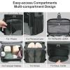 imageFcolor Hanging Shower Caddy Portable  College Dorm Essentials for Girls Guys with Hooks Soft Crossbody Shoulder Strap Multiple Pockets QuickDry Shower Bag for Dorm Travel Essentials Dark GreyDark Grey with Strap