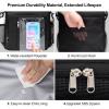 imageFcolor Hanging Shower Caddy Portable  College Dorm Essentials for Girls Guys with Hooks Soft Crossbody Shoulder Strap Multiple Pockets QuickDry Shower Bag for Dorm Travel Essentials Dark GreyBlack with Strap