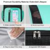 imageFcolor Hanging Shower Caddy Portable  College Dorm Essentials for Girls Guys with Hooks Soft Crossbody Shoulder Strap Multiple Pockets QuickDry Shower Bag for Dorm Travel Essentials Dark GreyCyan