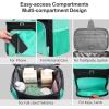 imageFcolor Hanging Shower Caddy Portable  College Dorm Essentials for Girls Guys with Hooks Soft Crossbody Shoulder Strap Multiple Pockets QuickDry Shower Bag for Dorm Travel Essentials Dark GreyCyan
