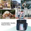 imageFcolor Hanging Shower Caddy Portable  College Dorm Essentials for Girls Guys with Hooks Soft Crossbody Shoulder Strap Multiple Pockets QuickDry Shower Bag for Dorm Travel Essentials Dark GreyDark Blue