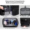 imageFcolor Hanging Shower Caddy Portable  College Dorm Essentials for Girls Guys with Hooks Soft Crossbody Shoulder Strap Multiple Pockets QuickDry Shower Bag for Dorm Travel Essentials Dark GreyBlack