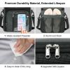imageFcolor Hanging Shower Caddy Portable  College Dorm Essentials for Girls Guys with Hooks Soft Crossbody Shoulder Strap Multiple Pockets QuickDry Shower Bag for Dorm Travel Essentials Dark GreyDark Grey with Strap