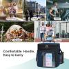 imageFcolor Hanging Shower Caddy Portable  College Dorm Essentials for Girls Guys with Hooks Soft Crossbody Shoulder Strap Multiple Pockets QuickDry Shower Bag for Dorm Travel Essentials Dark GreyDark Blue with Strap
