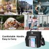 imageFcolor Hanging Shower Caddy Portable  College Dorm Essentials for Girls Guys with Hooks Soft Crossbody Shoulder Strap Multiple Pockets QuickDry Shower Bag for Dorm Travel Essentials Dark GreyBlack with Strap